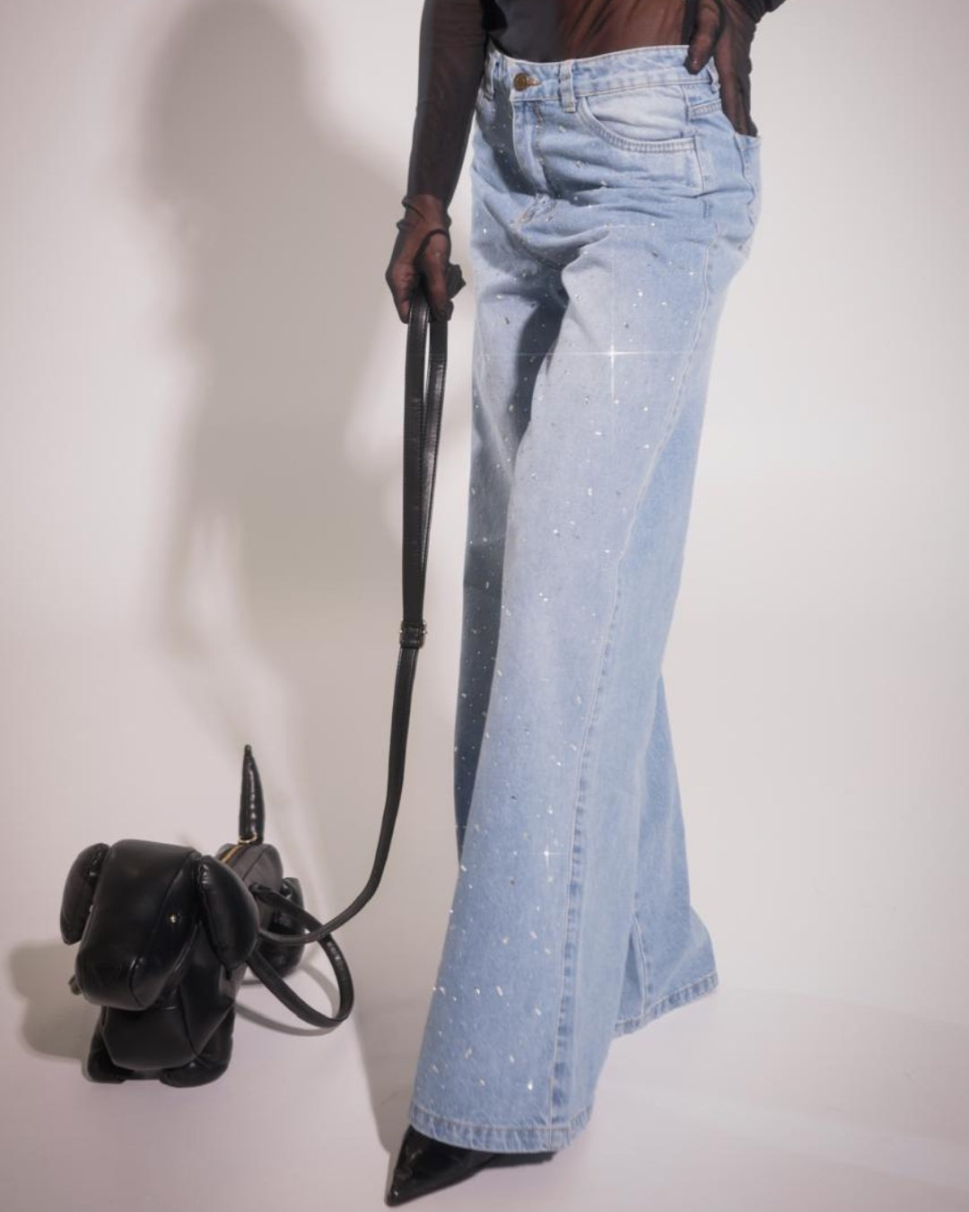 Munikos Glow® - Jean Destellos Bota Ancha