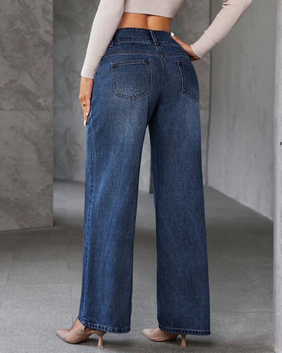Jean Montana® Pantalón Vaquero con pretina recta y corte holgado
