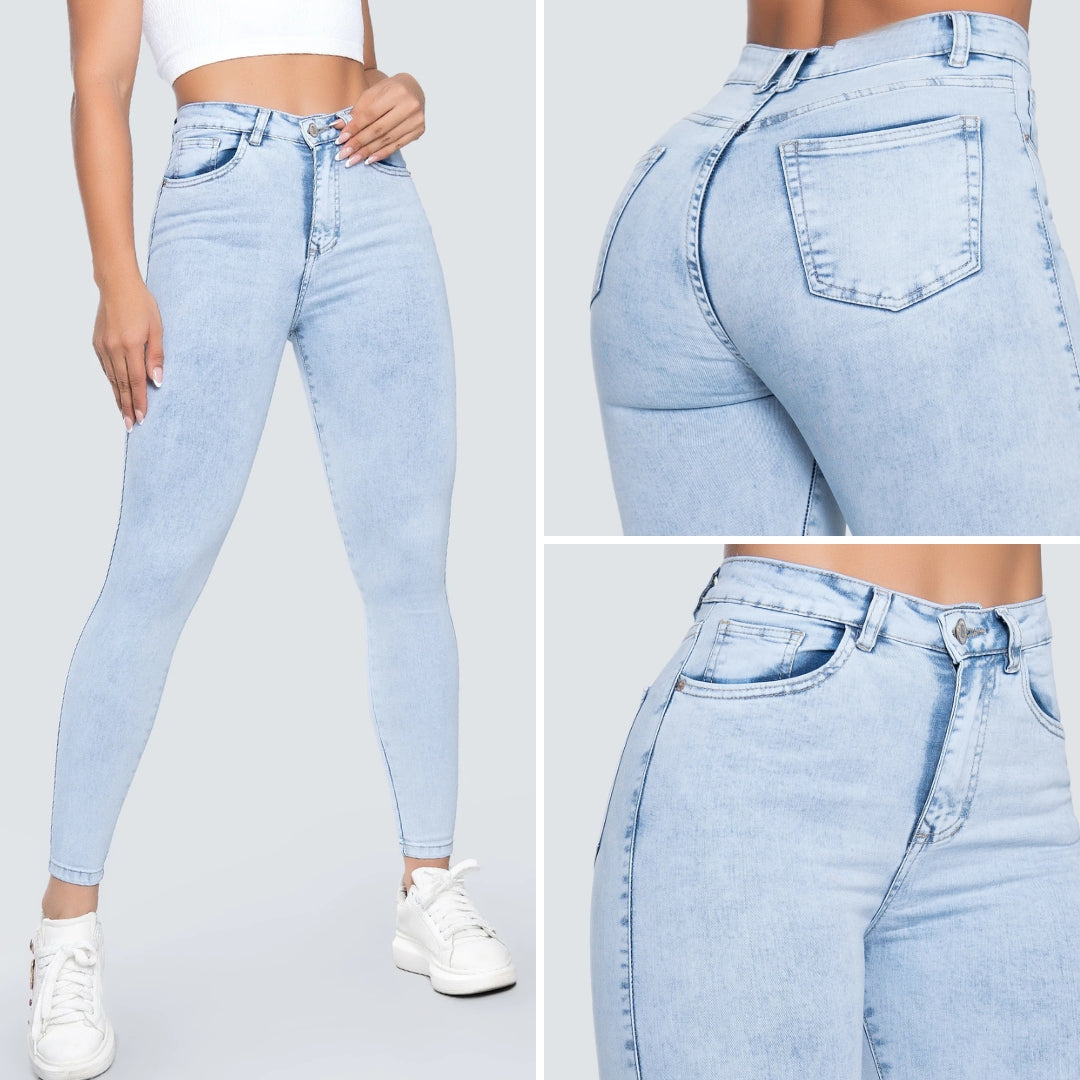 PACK Skinny- Incluye X3 Jeans Tiro Alto, Control de Abdomen y Levantamiento de Cola