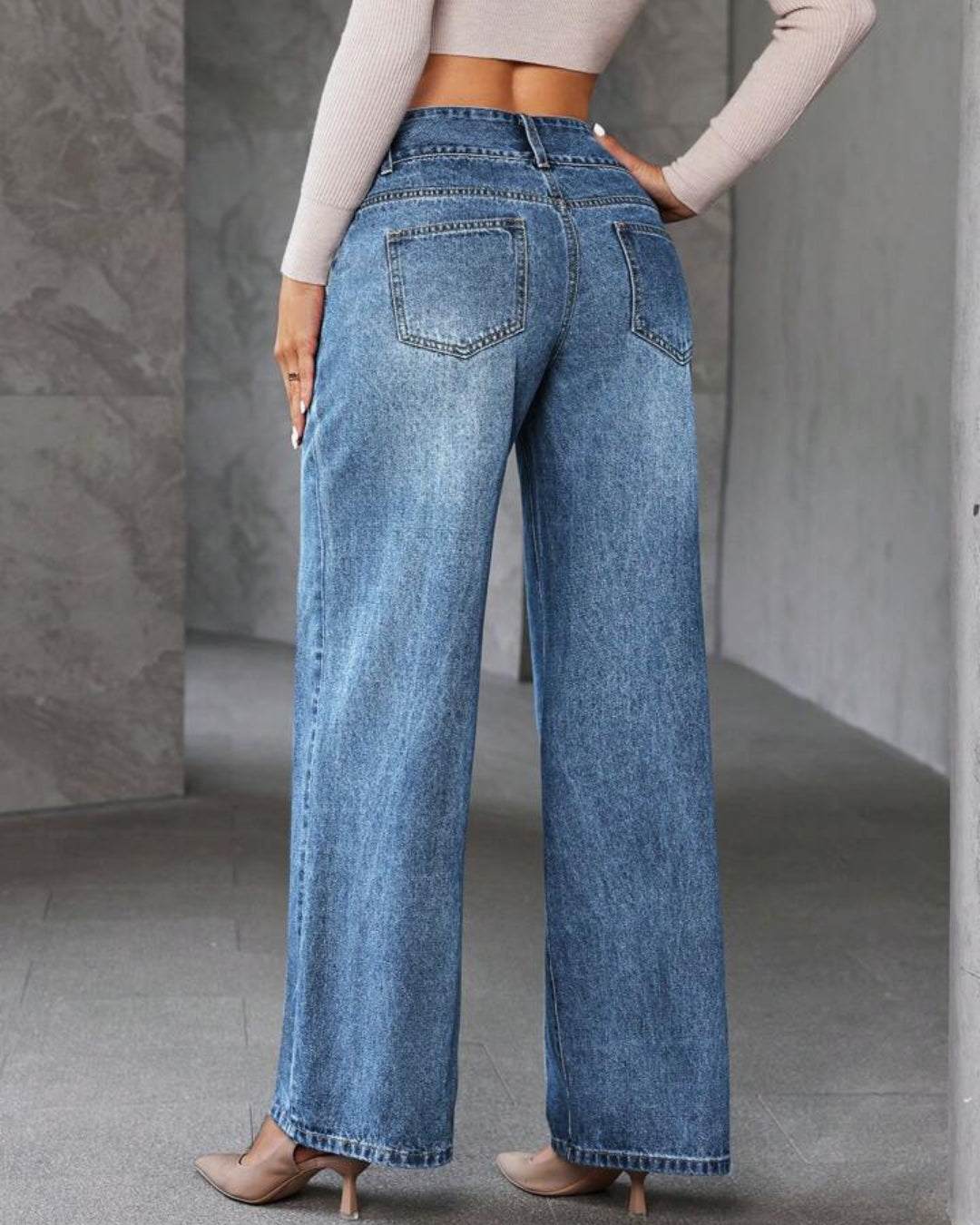 Jean Montana® Pantalón Vaquero con pretina recta y corte holgado