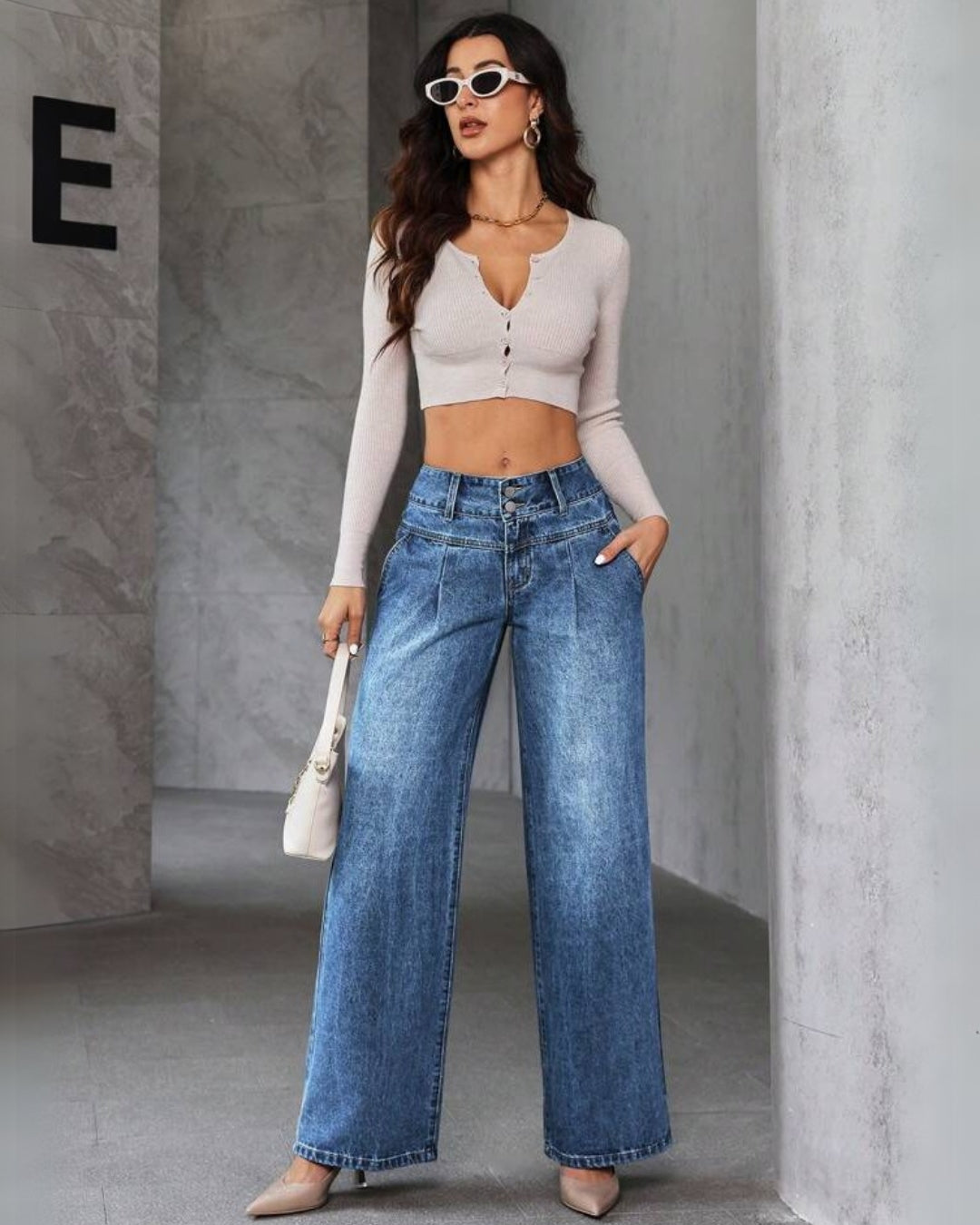 Jean Montana® Pantalón Vaquero con pretina recta y corte holgado