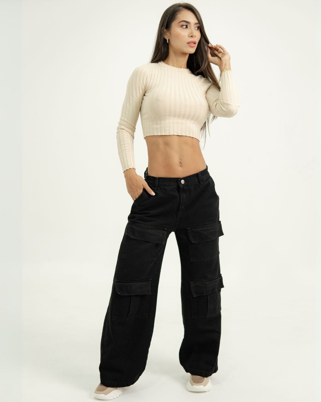 Munikos Flow® Jean Cargo Negro