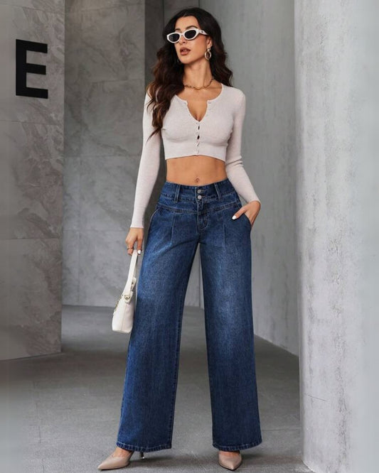 Jean Montana® Pantalón Vaquero con pretina recta y corte holgado