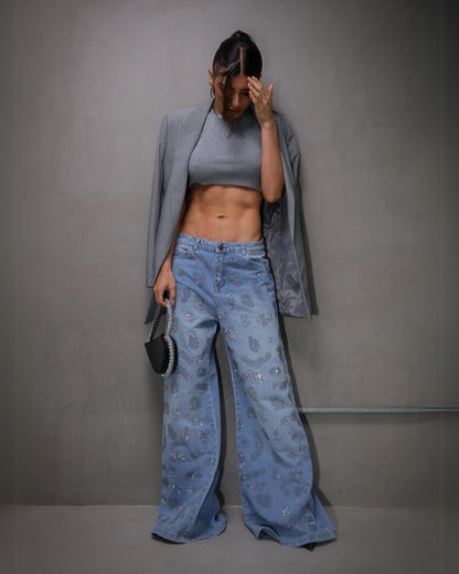 Print Glow Jean Figuras En Brillo