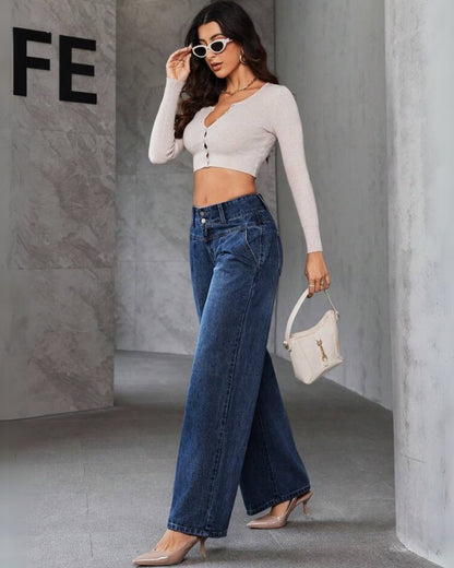 Jean Montana® Pantalón Vaquero con pretina recta y corte holgado