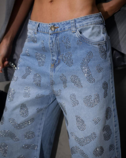 Print Glow Jean Figuras En Brillo