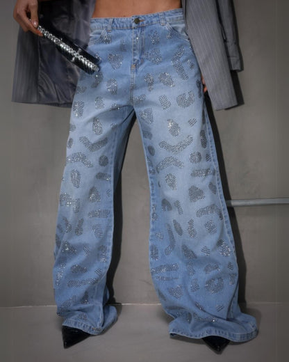 Print Glow Jean Figuras En Brillo