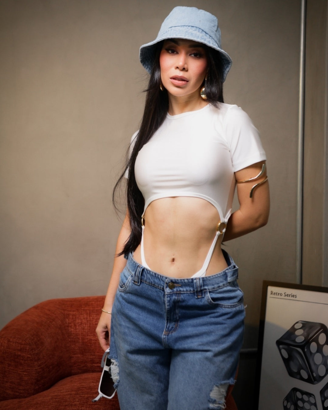 Jean ROTOS - Azul Ancho Con Desgaste Lateral