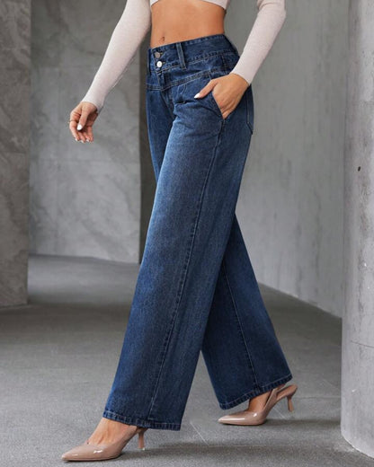 Jean Montana® Pantalón Vaquero con pretina recta y corte holgado