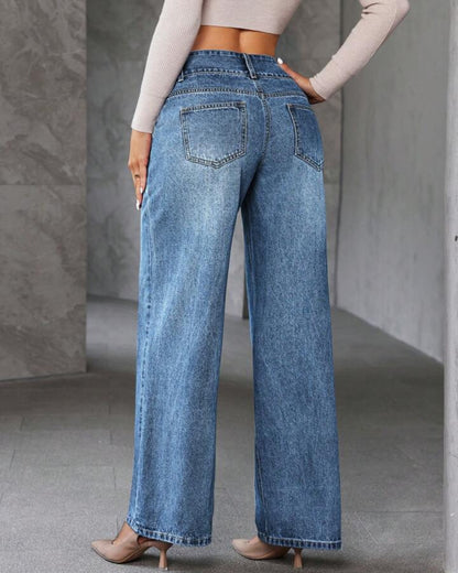 Jean Montana® Pantalón Vaquero con pretina recta y corte holgado
